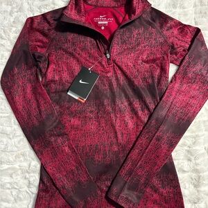 Nike Therma-Fit Pink and Black Half-Zip Top